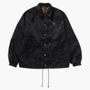 Bape Solid Camo Jacquard Nylon Reversible Coach Jacket Black