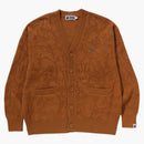 Bape Solid Camo Jacquard One Point Cardigan Beige