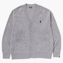Bape Solid Camo Jacquard One Point Cardigan Gray