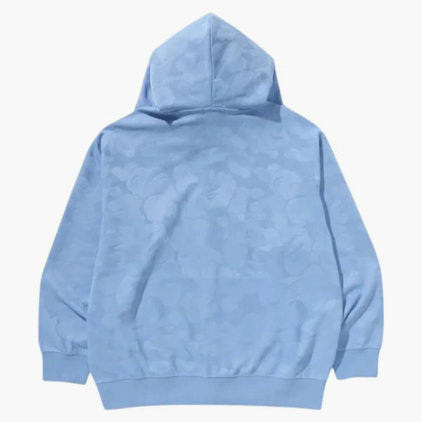 Bape Solid Camo Jacquard One Bod Relaxated Fit Zip Hoodie Sax