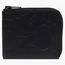Bape Solid Camo Leather Iii Wallet Black