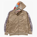 Bape Solid Camo Relaxed Fit Shark Full Zip Hoodie Beige