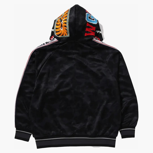 Bape Solid Camo Relaxed Fit Shark Full Zip Hoodie Black
