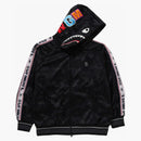 Bape Solid Camo Relaxed Fit Shark Full Zip Hoodie Black