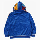 Bape Solid Camo Relaxed Fit Shark Full Zip Hoodie Blue