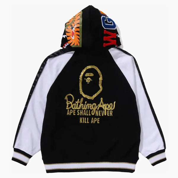 BAPE SHARK SHARK SHARK ZIP mikina černá