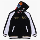BAPE SHARK SHARK SHARK ZIP mikina černá