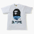 Bape Space Camo Ape Head Tee White