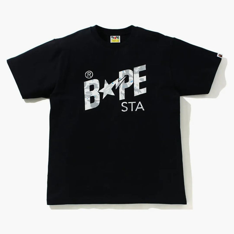Bape Space Camo Bape Sta Logo Tee Black
