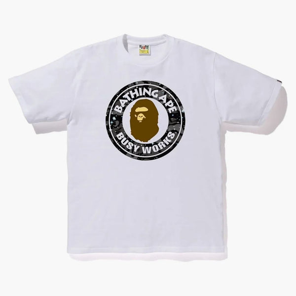 Bape Space Camo Busy Works Tea White