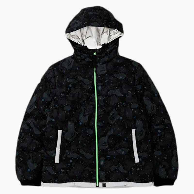 Bape Space Camo Hoodie Down Bunda Black