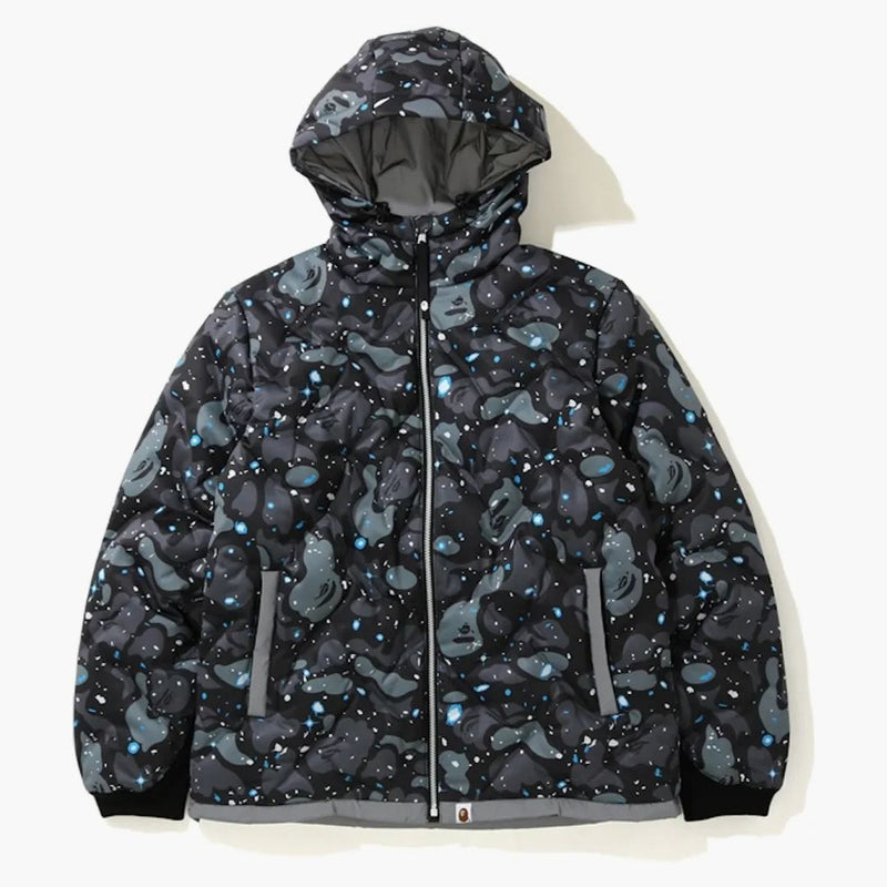 Bape Space Camo Hoodie Down Bunda Black