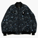 Bape Space Camo Loose Fit Ma-1 Jacket Black