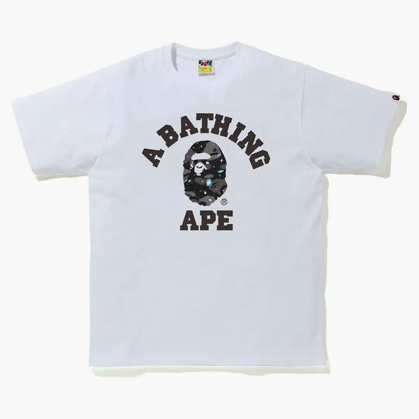 BAPE Space Camo Print College Tee White