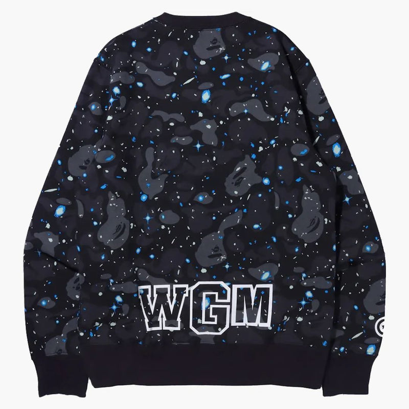 Space bape camo shark equipaggio nero