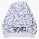 BAPE Space Camo Shark Crewneck White
