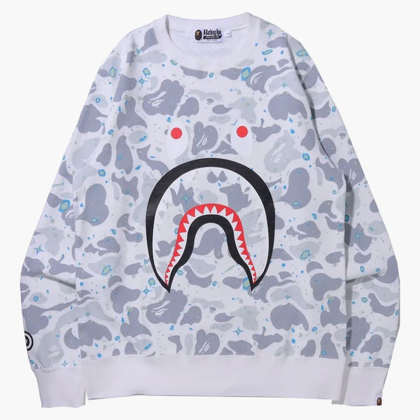 Space bape camo camo di squalo bianco bianco