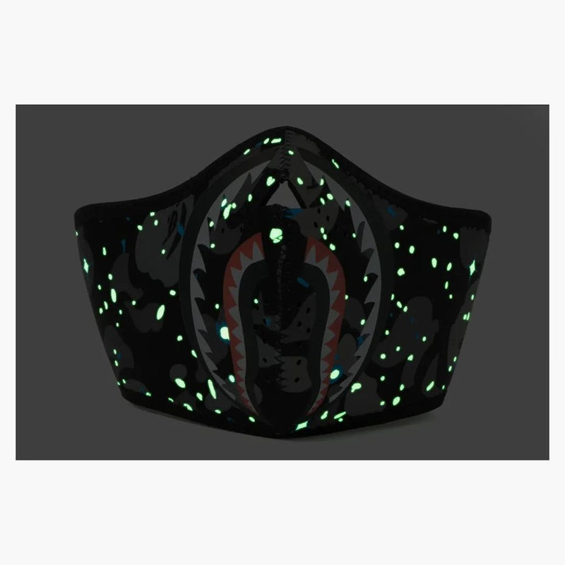 Bape Space Camo Shark Mask Black