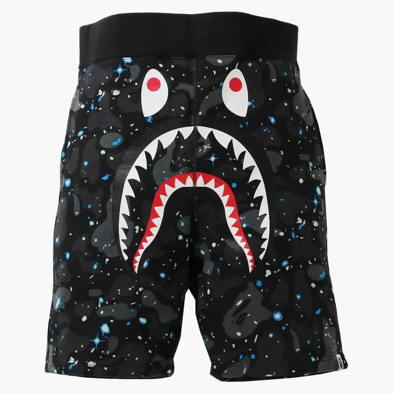 Bape Space Camo Shark Sweat Shorts (SS21) Black