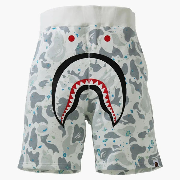 Bape Space Camo Shark Sweat Shorts (SS21) White