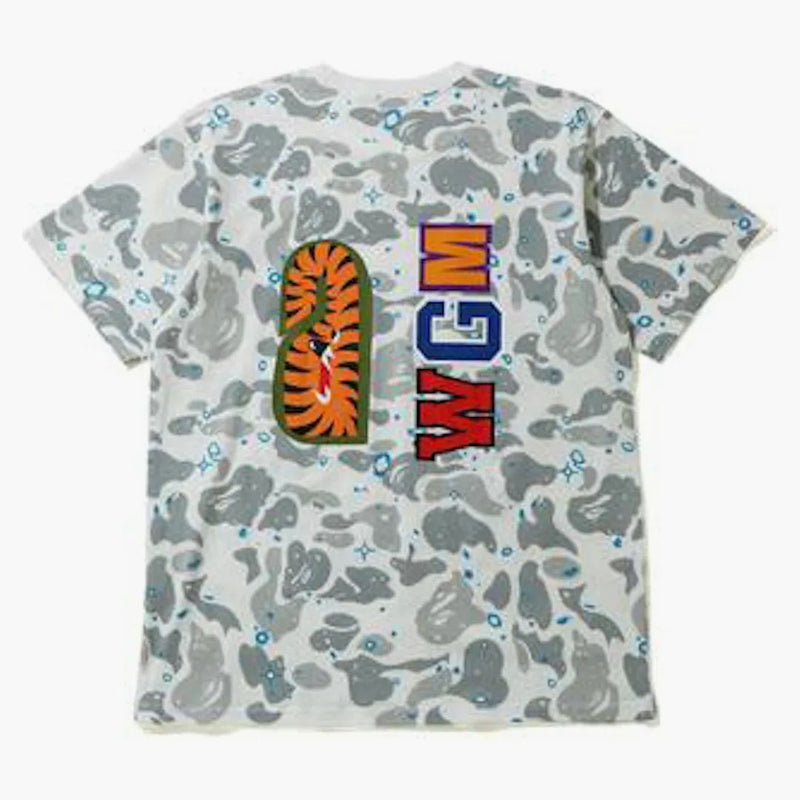 Bape Space Camo Shark Tee White Multi