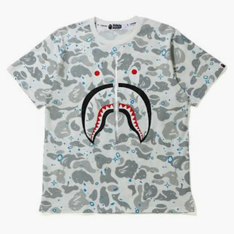 Bape Space Camo Shark Tee White Multi