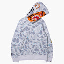 Bape Space Camo Tiger Full Zip Hoodie White