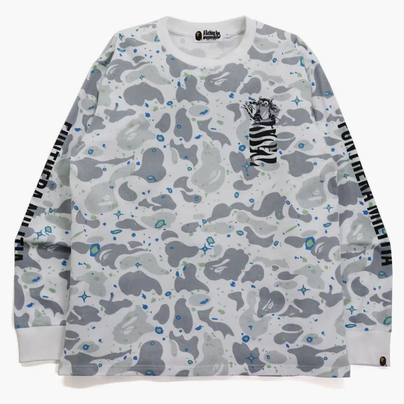 Bape Space Camo Tiger L/S Tea White