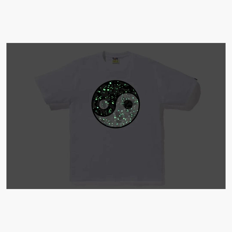 Bape spazio camo yingyang tee bianco