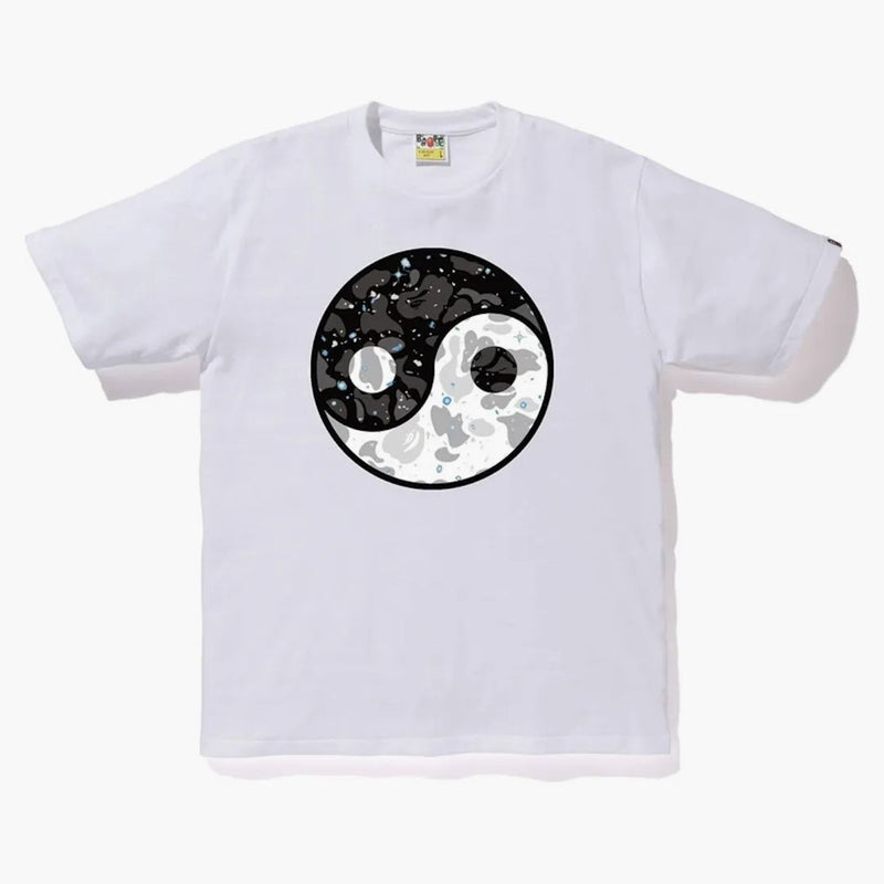 Bape spazio camo yingyang tee bianco