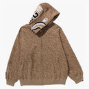 Bape Sport Monogram Shark Hoodie Beige