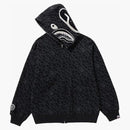 Bape Sport Monogram Shark Hoodie Black