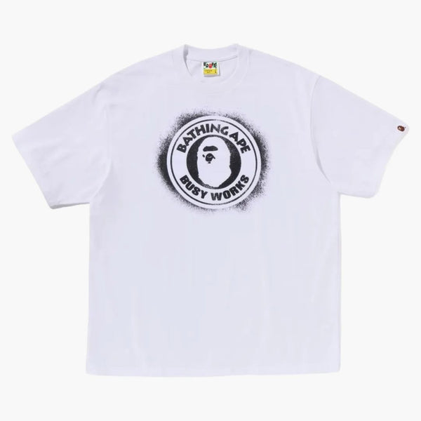 Bape Spray Print Busy Works Relaxed Fit Tee White