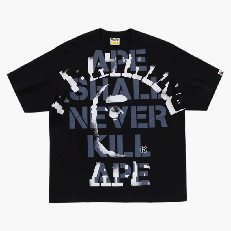 Bape Spray Stampa College rilassato tè nero nero