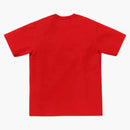 Bape Spray Print College Relaxed Fit Tee Red