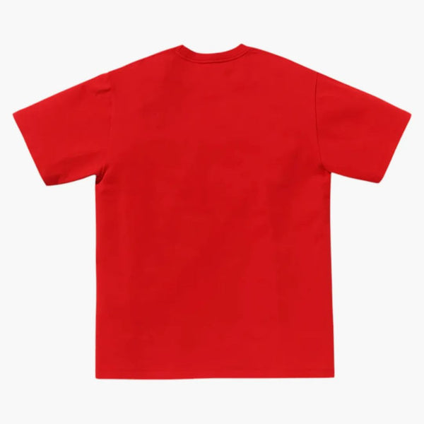 Bape Spray Print College Relaxaded Fit Tee Red