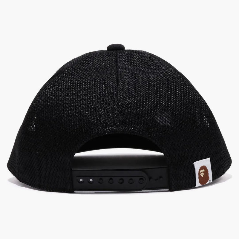 BAPE STA STA APE Cabeza de cuero parcheado de cuero Negro