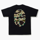Bape Sta Camo Big Ape Head Tee Black/yellow