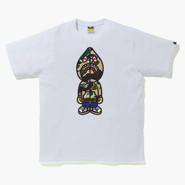 Bape Sta Camo Classic Milo Shark Tee White/Yellow