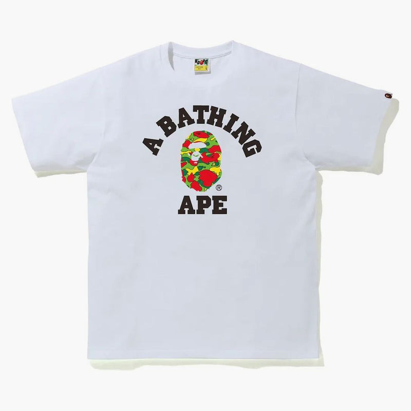 Bape Sta Camo College Tee White/Multi
