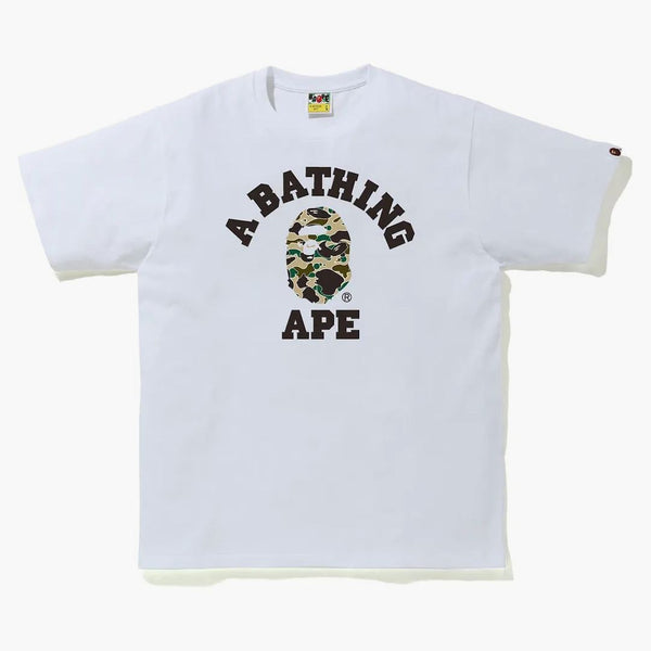 BAPE STA CAMO COLLEGE TEE BIANCO/GIALLO