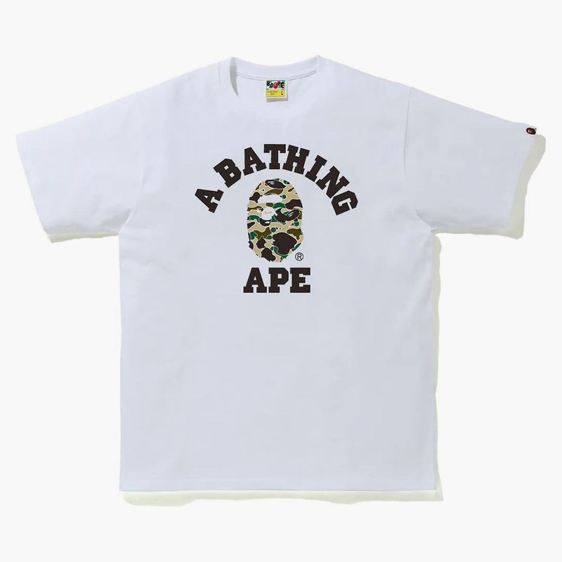 Bape sta camo college tee bílá/žlutá