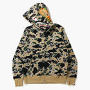 BAPE STA CAMO SHARK FULL ZIP Hoodie Yellow