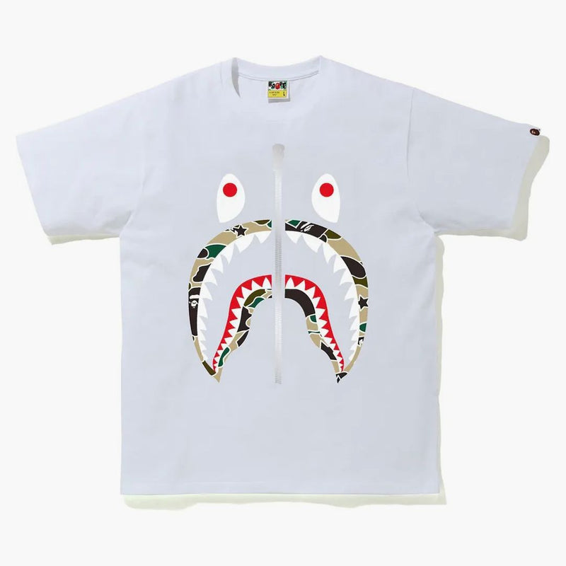 Bape Sta Camo Shark Tee White/Yellow