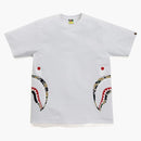 Bape Sta Camo Side Shark Tee White/yellow