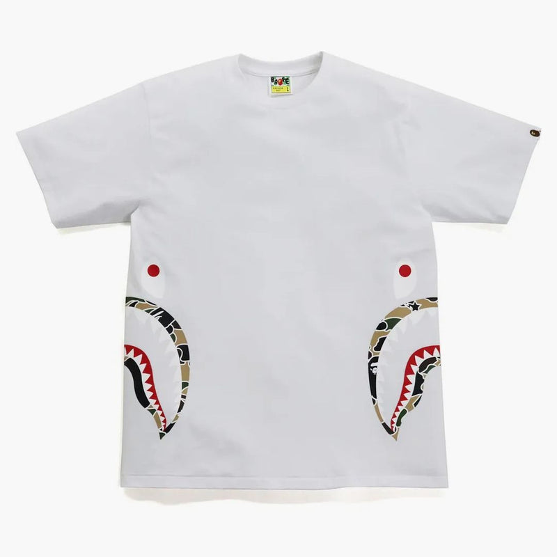 Bape sta camo side squarta maglietta bianca/gialla