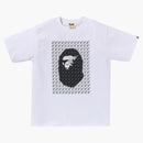 Bape Sta Houndstooth Ape Head Tee White/black
