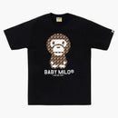 Bape Sta Houndshooth Baby Milo tè nero/marrone