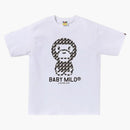 Bape Sta Houndstooth Baby Milo Tee White/black