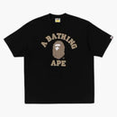 Bape Sta Houndstooth College Relaxed Fit Tee Black